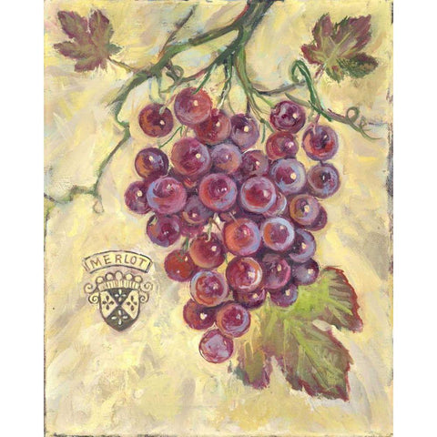 Merlot White Modern Wood Framed Art Print by Kasun, Theresa