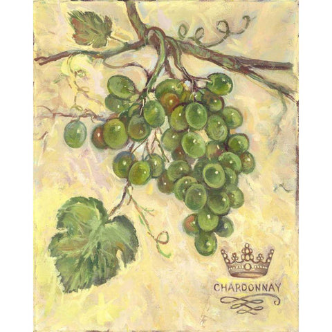 Chardonnay White Modern Wood Framed Art Print by Kasun, Theresa