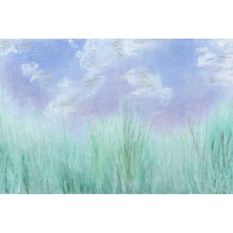 Aura II Gold Ornate Wood Framed Art Print with Double Matting by Johnson, Jason