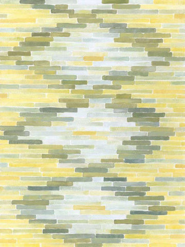 Green and Yellow Reflection I Black Ornate Wood Framed Art Print with Double Matting by Meagher, Megan