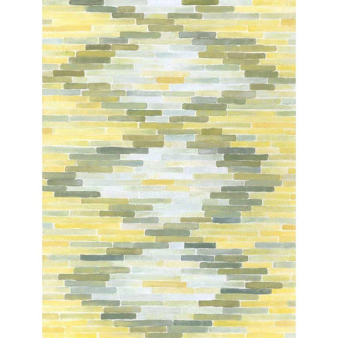 Green and Yellow Reflection I Black Modern Wood Framed Art Print by Meagher, Megan