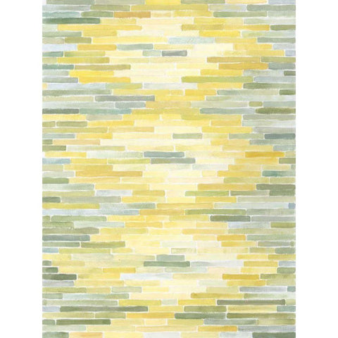 Green and Yellow Reflection II Gold Ornate Wood Framed Art Print with Double Matting by Meagher, Megan