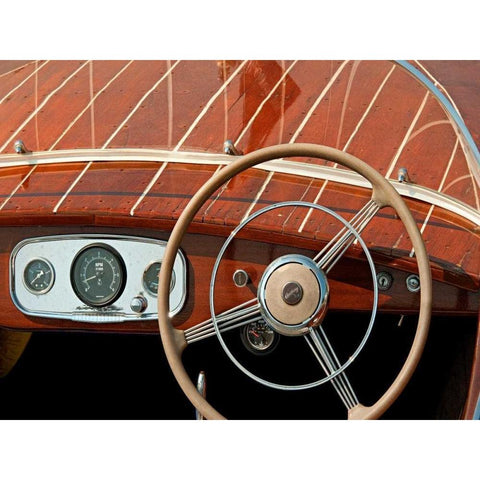 Antique Boating II Black Modern Wood Framed Art Print with Double Matting by Head, Danny