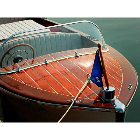 Antique Boating III Black Modern Wood Framed Art Print with Double Matting by Head, Danny