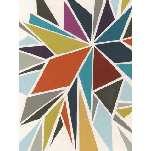 Pinwheel I White Modern Wood Framed Art Print by Vess, June Erica