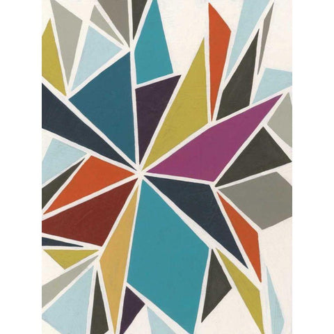 Pinwheel II White Modern Wood Framed Art Print by Vess, June Erica