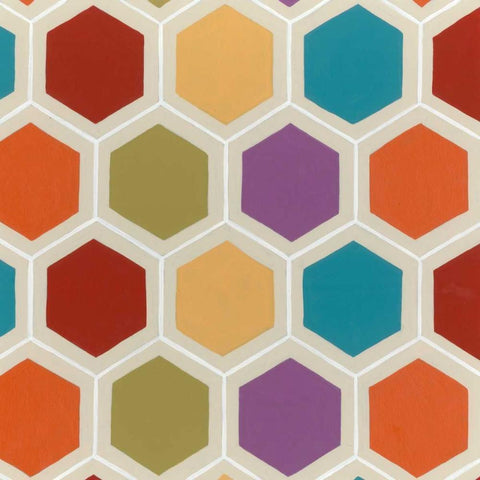 Retro Pattern IV Gold Ornate Wood Framed Art Print with Double Matting by Vess, June Erica