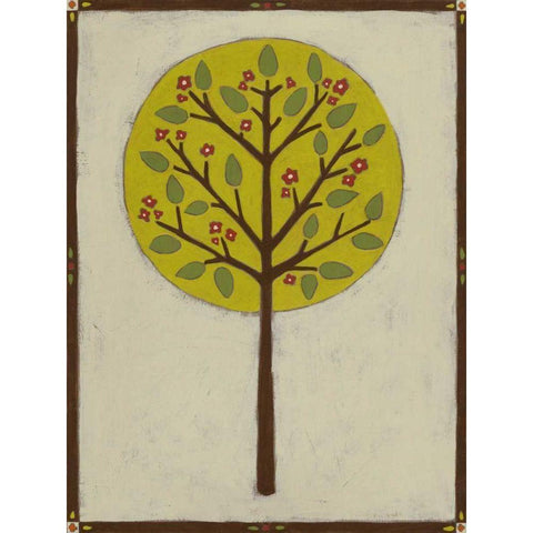 Orchard Vignette I Black Modern Wood Framed Art Print with Double Matting by Vess, June Erica