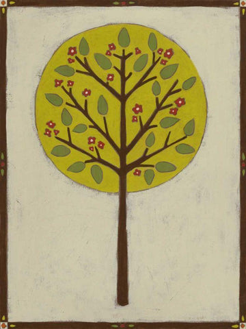 Orchard Vignette I Black Ornate Wood Framed Art Print with Double Matting by Vess, June Erica