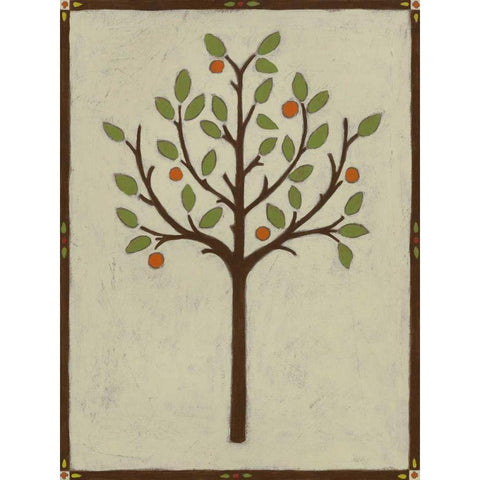 Orchard Vignette III Black Modern Wood Framed Art Print with Double Matting by Vess, June Erica
