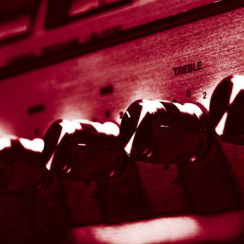 Chroma Stereo II Black Modern Wood Framed Art Print with Double Matting by Stramel, Renee W.