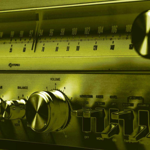 Chroma Stereo VI Gold Ornate Wood Framed Art Print with Double Matting by Stramel, Renee W.