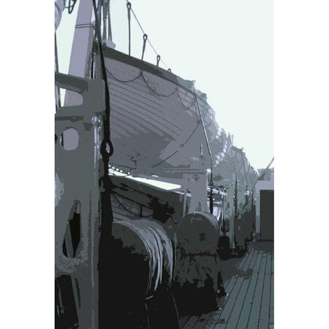 Caribbean Vessel III White Modern Wood Framed Art Print by Longley, Carolyn