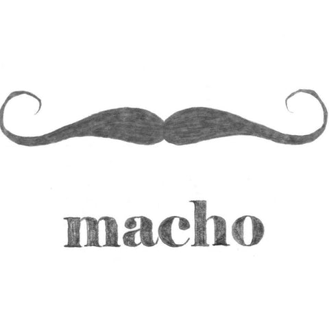 Macho Black Modern Wood Framed Art Print by Johnson, Jason