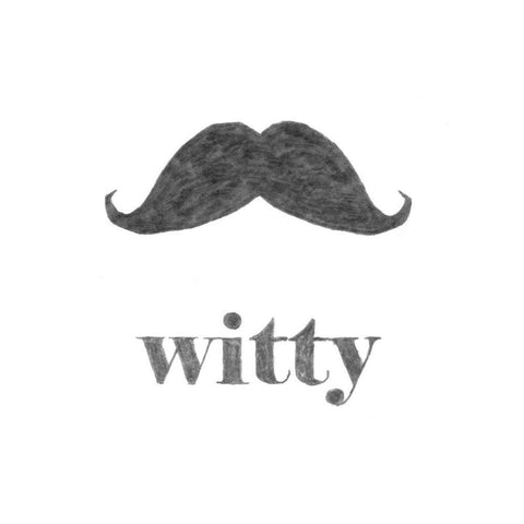 Witty White Modern Wood Framed Art Print by Johnson, Jason