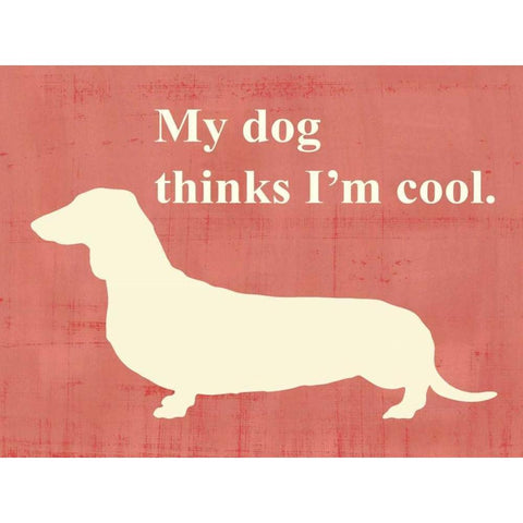 My dog thinks I am cool Black Modern Wood Framed Art Print by Vision Studio