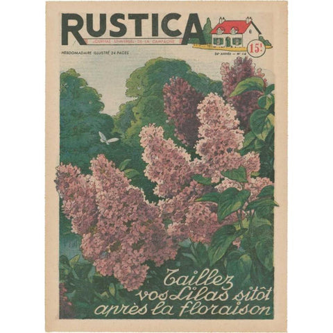 Plantez Des Lilacs Black Modern Wood Framed Art Print with Double Matting by Unknown