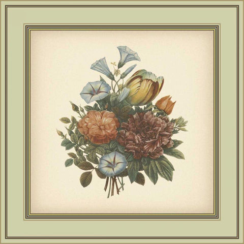 Tuscany Bouquet VI Gold Ornate Wood Framed Art Print with Double Matting by Unknown