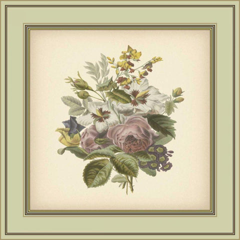 Tuscany Bouquet XII White Modern Wood Framed Art Print by Unknown