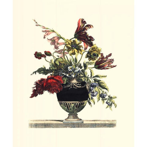 Flowers for June I Gold Ornate Wood Framed Art Print with Double Matting by Baptiste, Giovanni