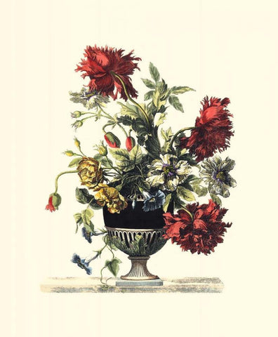 Flowers for June II Black Ornate Wood Framed Art Print with Double Matting by Baptiste, Giovanni