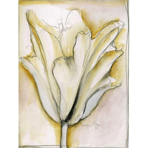 Fluid Beauty II White Modern Wood Framed Art Print by Goldberger, Jennifer