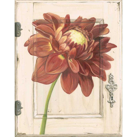 Dahlia Door Black Modern Wood Framed Art Print by Meagher, Megan