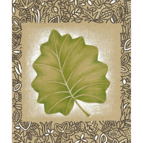 Exotic Palm Leaf I Gold Ornate Wood Framed Art Print with Double Matting by Vision Studio