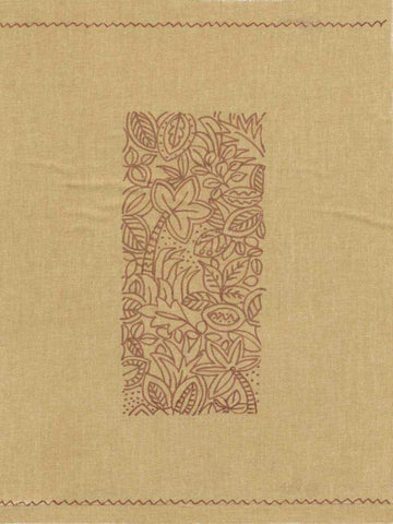 Palm Motif I White Modern Wood Framed Art Print with Double Matting by Vision Studio