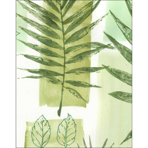 Leaf Impressions III White Modern Wood Framed Art Print by Vision Studio