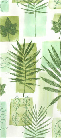 Leaf Impressions V White Modern Wood Framed Art Print with Double Matting by Vision Studio