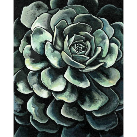 Printed Lunar Succulent II Gold Ornate Wood Framed Art Print with Double Matting by Meagher, Megan