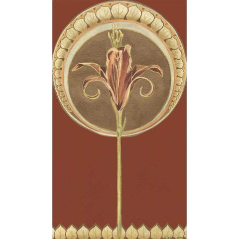 Fleur d Epice II Gold Ornate Wood Framed Art Print with Double Matting by Vess, June Erica