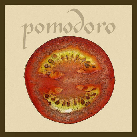 Italian Vegetable II Black Modern Wood Framed Art Print by Vision Studio