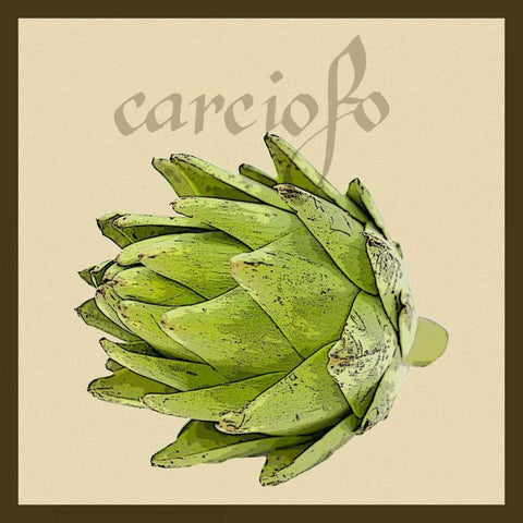 Italian Vegetable VIII White Modern Wood Framed Art Print with Double Matting by Vision Studio