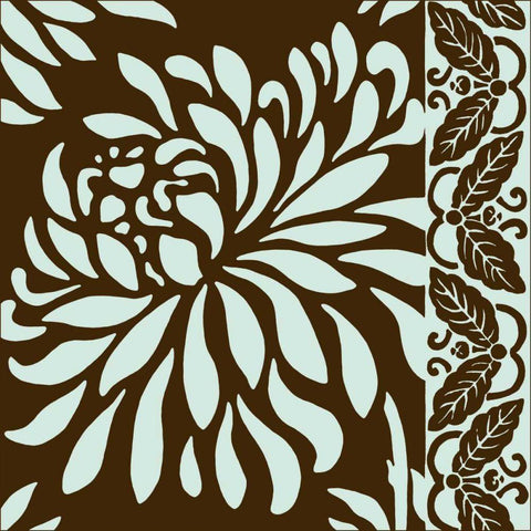 Medium Striking Chrysanthemums I  Black Ornate Wood Framed Art Print with Double Matting by Slocum, Nancy
