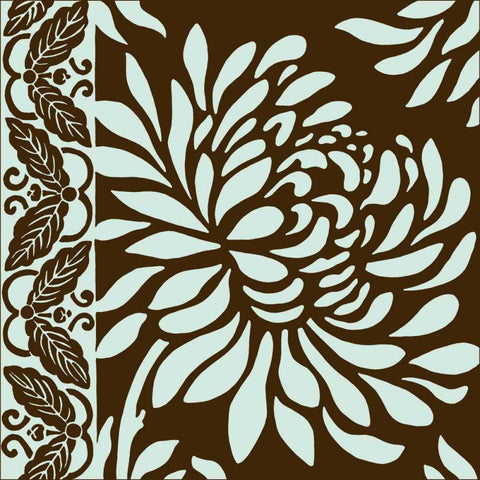 Medium Striking Chrysanthemums II  Black Ornate Wood Framed Art Print with Double Matting by Slocum, Nancy