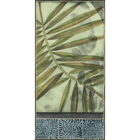 Small Sophisticated Palm II Gold Ornate Wood Framed Art Print with Double Matting by Goldberger, Jennifer