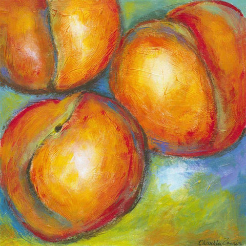 Abstract Fruits II White Modern Wood Framed Art Print with Double Matting by Zarris, Chariklia