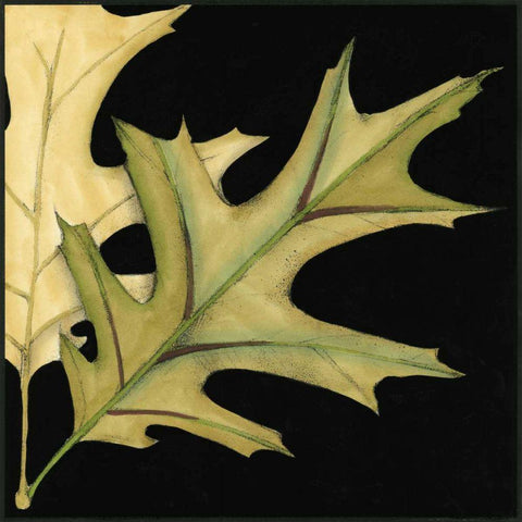 Small Tandem Leaves III Gold Ornate Wood Framed Art Print with Double Matting by Goldberger, Jennifer
