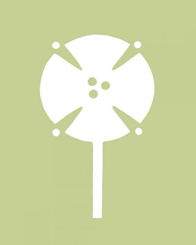 Simple Silhouette I White Modern Wood Framed Art Print with Double Matting by Vision Studio