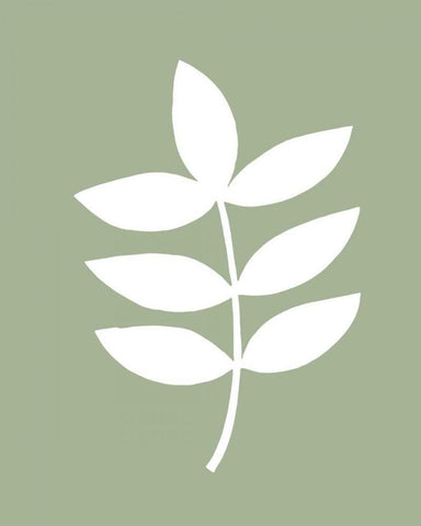 Simple Silhouette III White Modern Wood Framed Art Print with Double Matting by Vision Studio