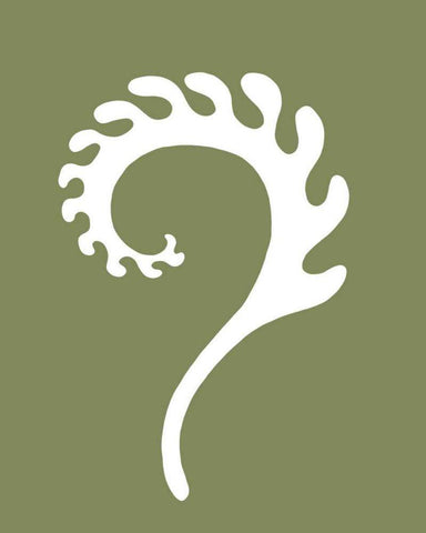 Simple Silhouette V White Modern Wood Framed Art Print with Double Matting by Vision Studio