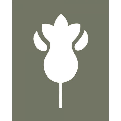 Simple Silhouette VIII White Modern Wood Framed Art Print by Vision Studio