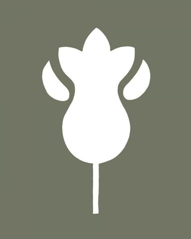 Simple Silhouette VIII White Modern Wood Framed Art Print with Double Matting by Vision Studio