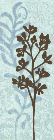 Layered Silhouettes I Black Ornate Wood Framed Art Print with Double Matting by Slocum, Nancy