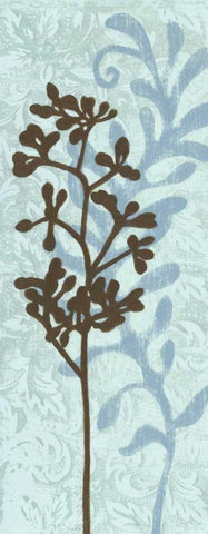 Layered Silhouettes II Black Ornate Wood Framed Art Print with Double Matting by Slocum, Nancy