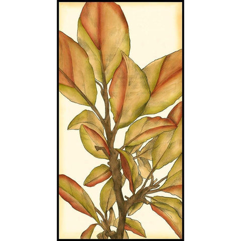 Small Gilded Leaves I White Modern Wood Framed Art Print by Goldberger, Jennifer