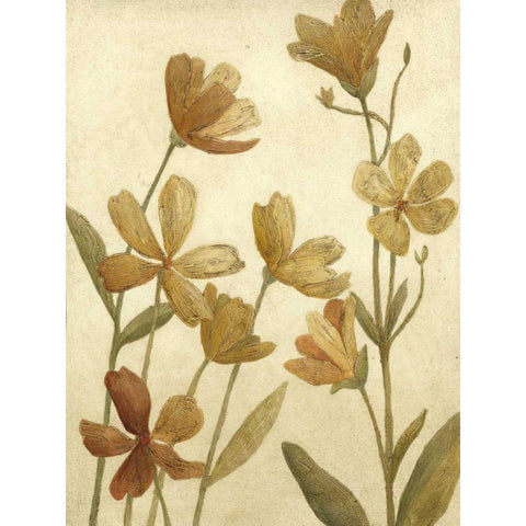 Small Wildflower Field II Gold Ornate Wood Framed Art Print with Double Matting by Meagher, Megan