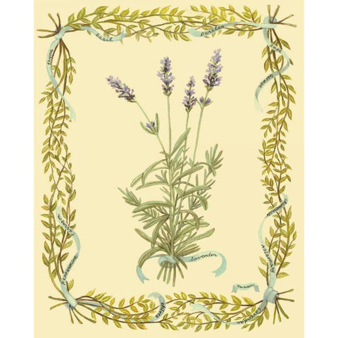 Small Lavender Gold Ornate Wood Framed Art Print with Double Matting by Russell, Wendy